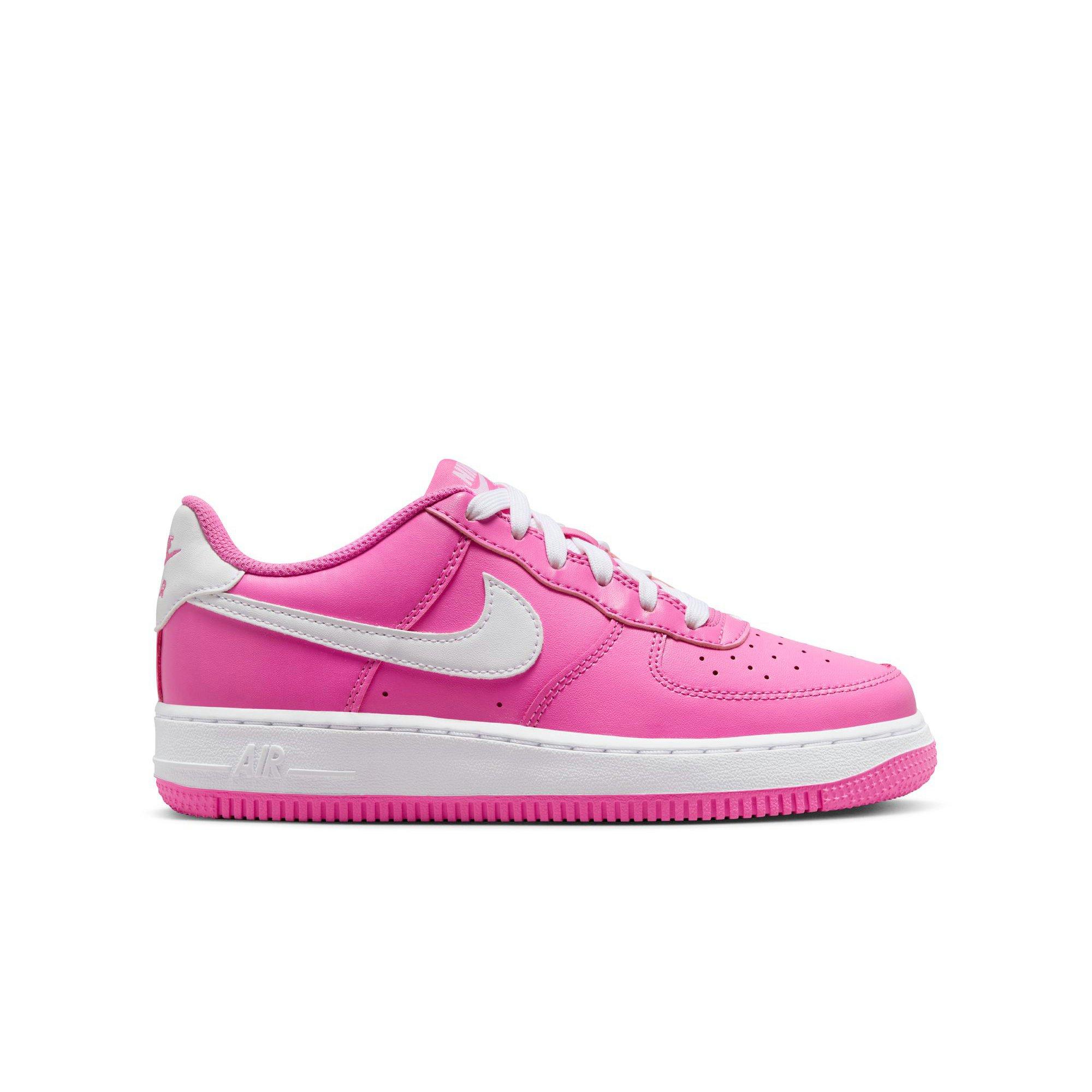 Nike Air Force 1 Playful Pink White Grade School Girls Shoe Hibbett